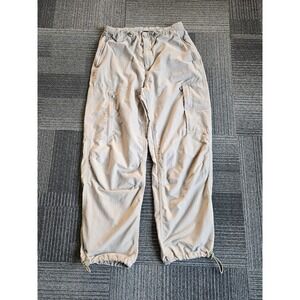 GAP Women's Khaki Cargo Utility Pants Adjustable Drawcord Hem Y2K Small 30-31